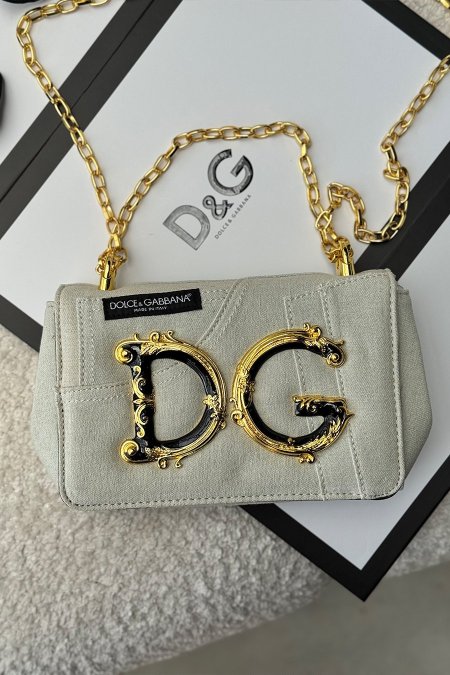 شنطة - Dolci & Gabbana الجينز / شامل علبة الشركة - جينز فاتح dirty